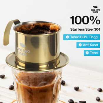 One Two Cups Vietnam Drip Coffee Filter Saringan Kopi Sekrup 120ml - PF-304 Gambar produk One Two Cups Vietnam Drip Coffee Filter Saringan Kopi Sekrup 120ml - PF-304