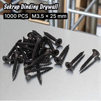 Gambar produk Pascool Baut Sekrup Dinding Wall Drywall Gypsum Screw 1000 PCS M3.5x25mm - GZ247