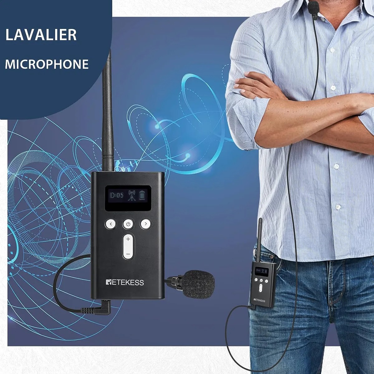 RETEKESS Audio Tour Guide Wireless Transmitter 49 Channel Mic 4200mAh - T130S Gambar produk RETEKESS Audio Tour Guide Wireless Transmitter 49 Channel Mic 4200mAh - T130S