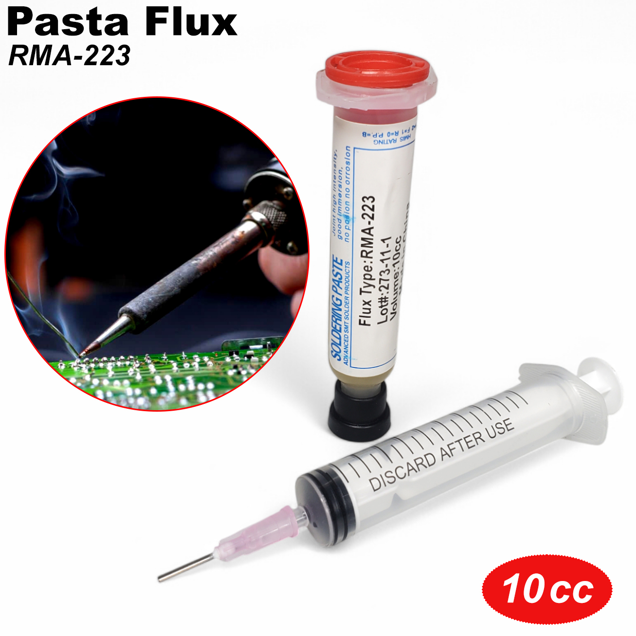 BongKim Pasta Flux Solder Lead Free 10cc 1 PCS - RMA-223 Gambar produk BongKim Pasta Flux Solder Lead Free 10cc 1 PCS - RMA-223