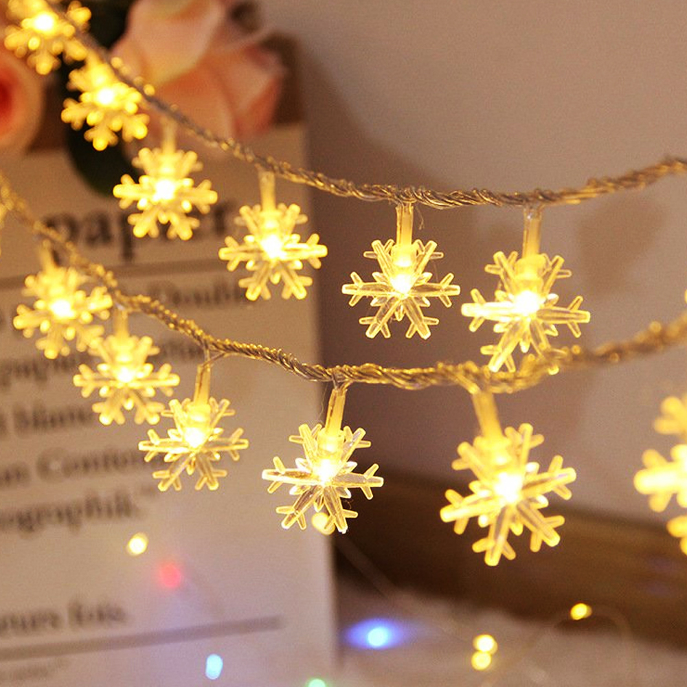 Gambar produk Lampu Hias String Lights Snowflake Christmas Decoration Battery 20 LED - HH-002