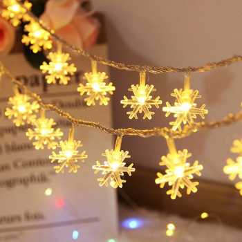 Gambar produk Lampu Hias String Lights Snowflake Christmas Decoration Battery 20 LED - HH-002