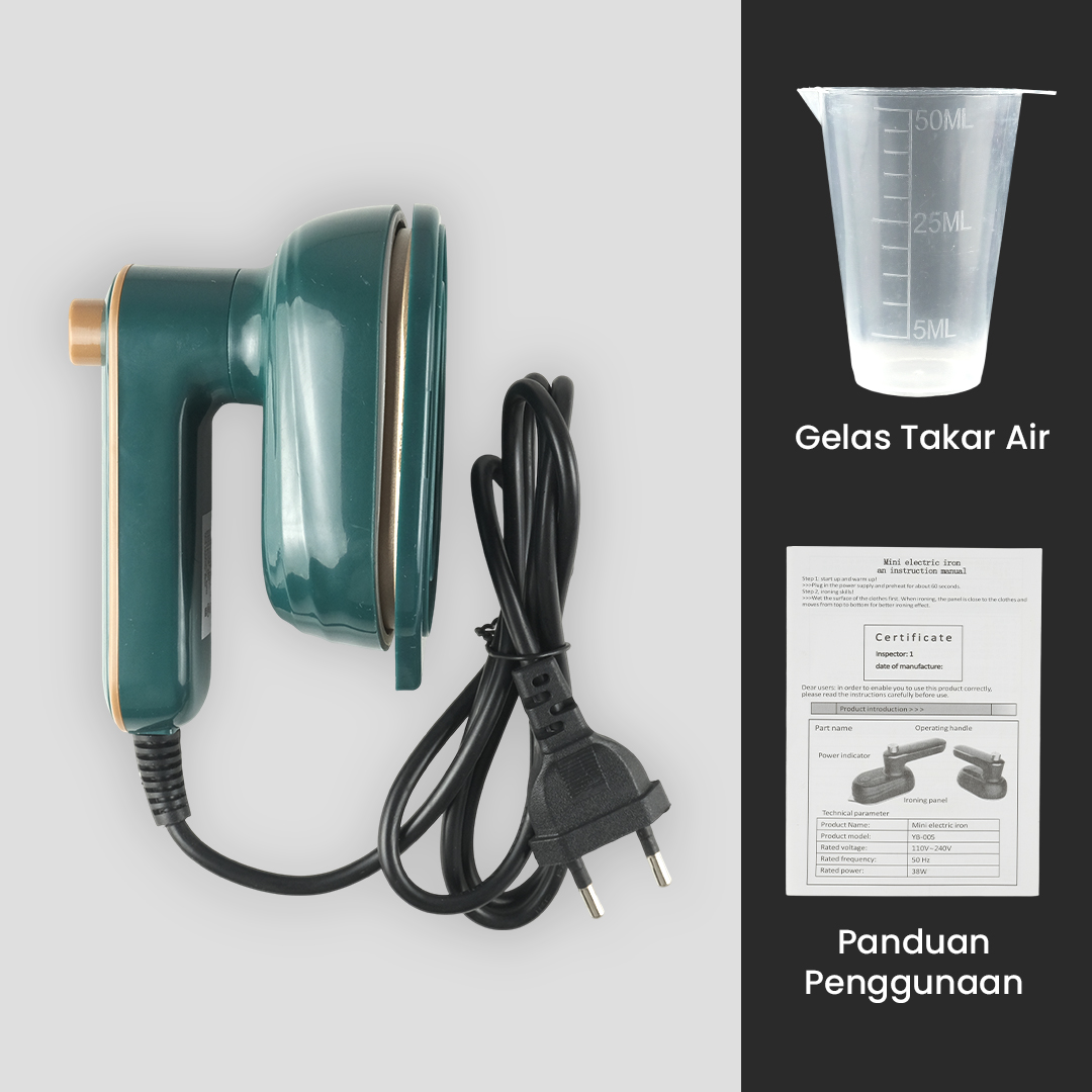 Gambar produk Karsah Setrika Mini Compact Ironing Handheld Semprot Air 38W 50ml - HX-6168