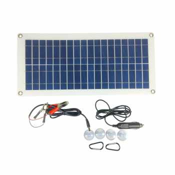 Gambar produk SOLA Solar Panel Polycrystalline Modul DIY 2 USB Port 18V 10W - SL18V