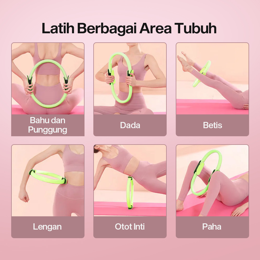 YIWU Magic Ring Resistance Pilates Circle Yoga Fitness 36cm - YW219 Gambar produk YIWU Magic Ring Resistance Pilates Circle Yoga Fitness 36cm - YW219