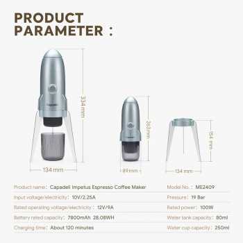 Gambar produk iCafilas Capadeli Nanopresso Coffee Maker Portable 3in1 7800mAh 19 Bar - ME2409