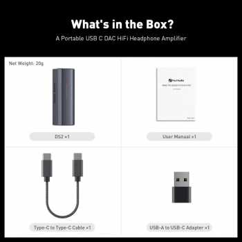 Gambar produk Fosi Audio Mini USB DAC Amplifier Headphone Output Splitter 3.5mm/4mm - DS2
