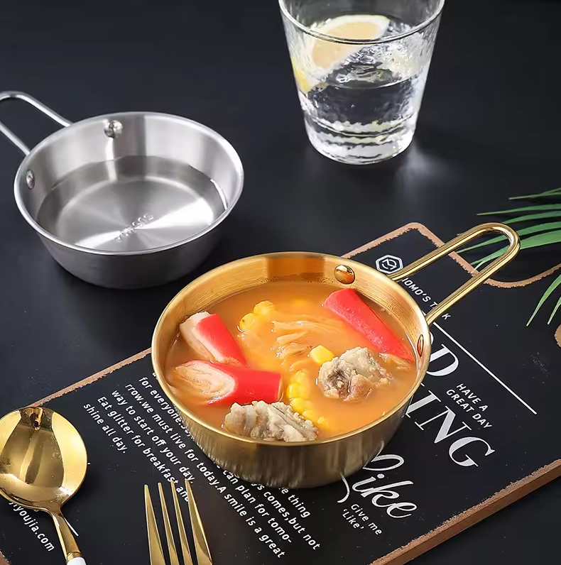 ALRY Mangkuk Mie Salad Stainless Steel Korean Style Bowl with Handle 12cm - ZX-305 Gambar produk ALRY Mangkuk Mie Salad Stainless Steel Korean Style Bowl with Handle 12cm - ZX-305