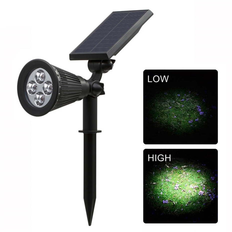 Gambar produk Hyelaer Lampu Taman Hias Solar Panel Waterproof Cool White 4 LED - TS-G0103