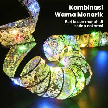 Gambar produk Partigos Lampu Hias String Lights Model Pita Natal 50 LED Multicolor - AA562