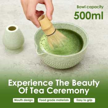 Gambar produk Willstar Matcha Set Kit Chawan Chasen Stand Ceramic 500ml 2 PCS - WS-502