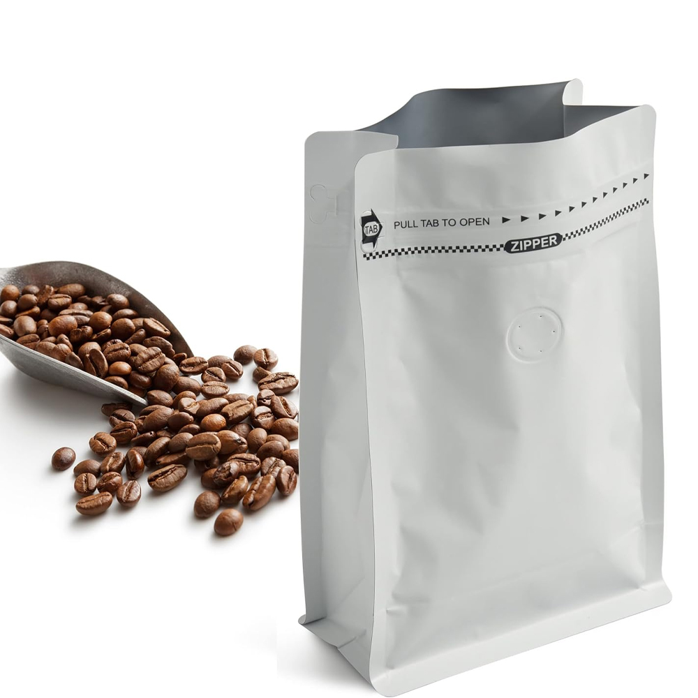 Gambar produk KOFE Kemasan Kopi Standing Pouch Ziplock Flat Bottom with Valve 10 PCS 250g - KF-10