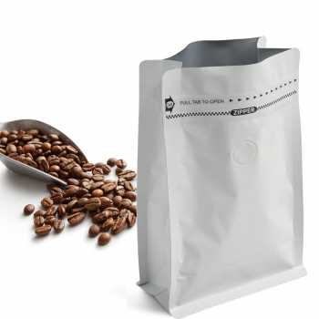KOFE Kemasan Kopi Standing Pouch Ziplock Flat Bottom with Valve 10 PCS - KF-10