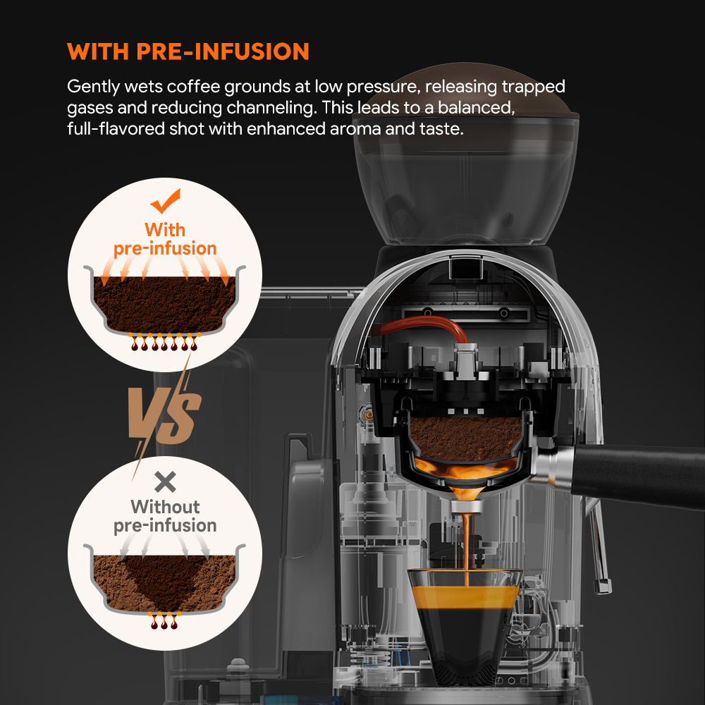 Gambar produk iCafilas Mesin Kopi Espresso Coffee Maker Frothing Grinding 19 Bar - ME2603