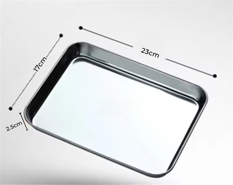 Gambar produk Eggy Loyang Nampan Tray Grill Pan Oven Baking Stainless Steel 430 23x17x2.5cm - EG36