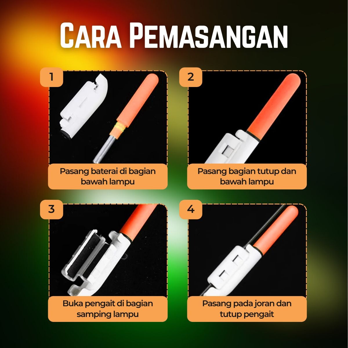 Gambar produk LUMOIS Lampu Pancing Joran LED Luminous Waterproof with Battery - LM-60