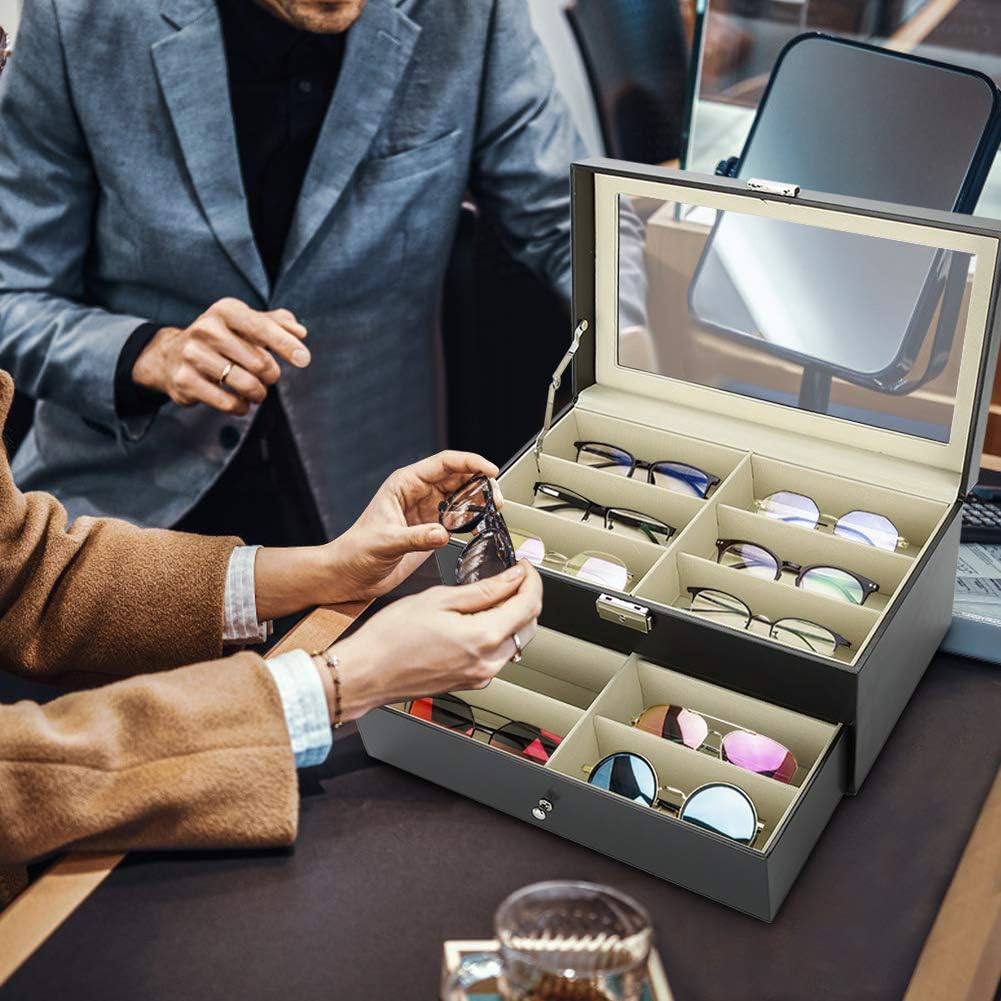 Gambar produk JOCESTYLE Kotak Display Kacamata Eyeglasses Sunglasses Box 12 Slot - SWK78