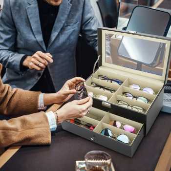 Gambar produk JOCESTYLE Kotak Display Kacamata Eyeglasses Sunglasses Box 12 Slot - SWK78