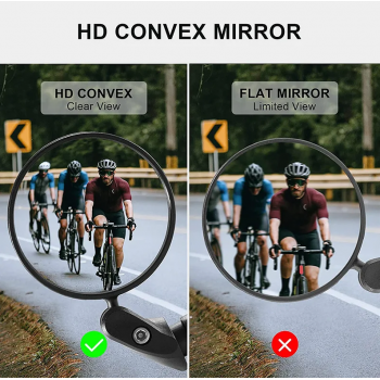 Gambar produk YOTAWA Kaca Spion Sepeda Bike Rearview Mirror Foldable Convex 1 Pair - YT05