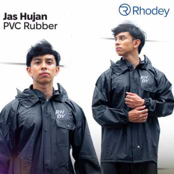 Rhodey Jas Hujan Motor Setelan PVC Raincoat Full Pressed L with Hood - RD-120