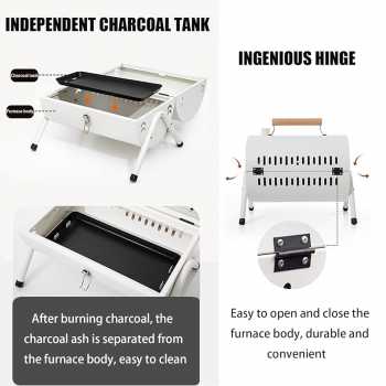 Xbess Alat Panggang Arang Portable BBQ Outdoor Grill Stove with Pan - K-707 Gambar produk Xbess Alat Panggang Arang Portable BBQ Outdoor Grill Stove with Pan - K-707
