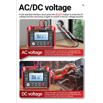 Gambar produk ANENG Digital Megohmmeter Multifungsi Voltage Tester 2500V - MH13