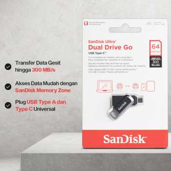 Gambar produk SanDisk Ultra Dual Drive Go USB Type C 64GB - SDDDC3