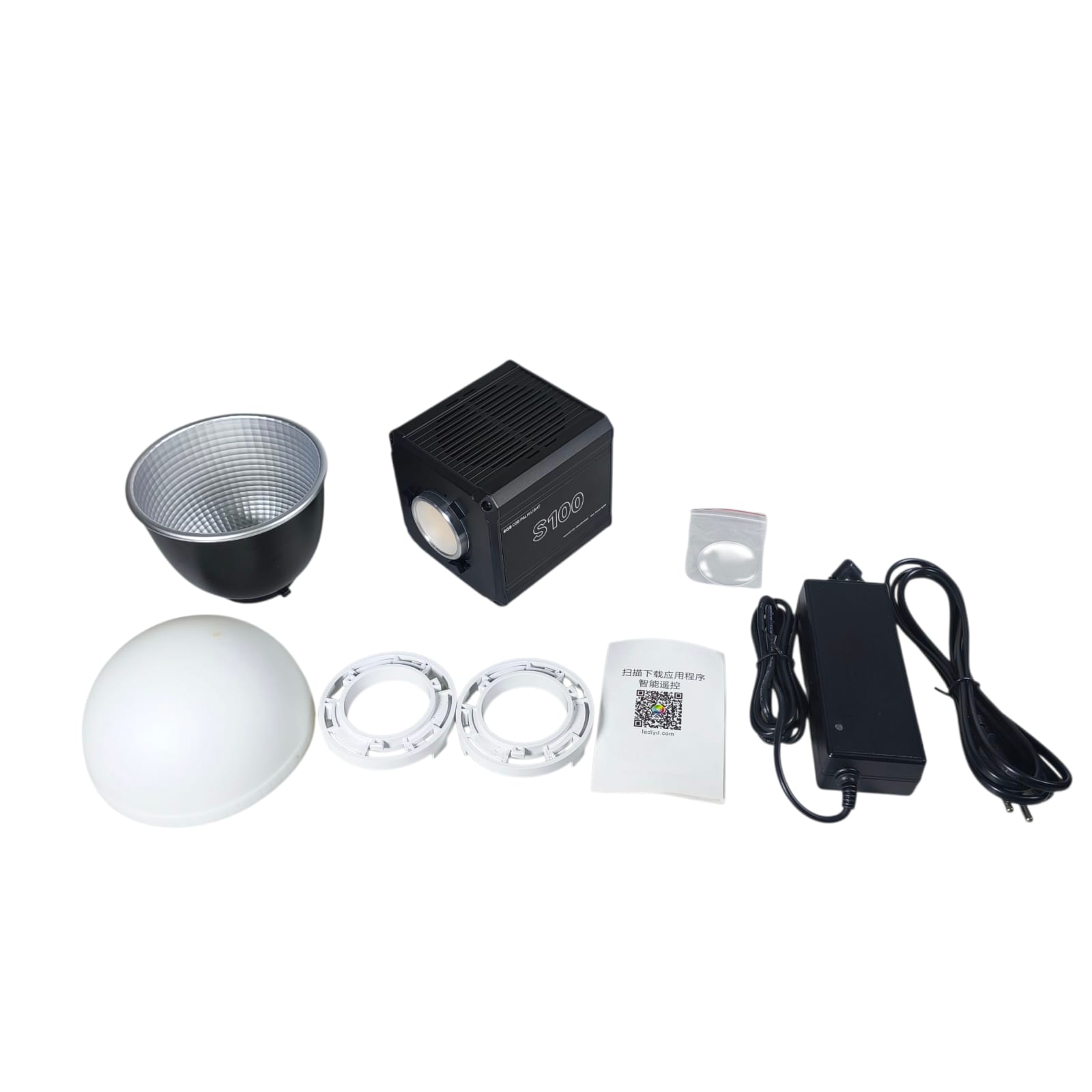 Gambar produk LIYADI Lampu Studio Fotografi COB LED RGBW 24 Mode TFT Display 100W - S100 PRO