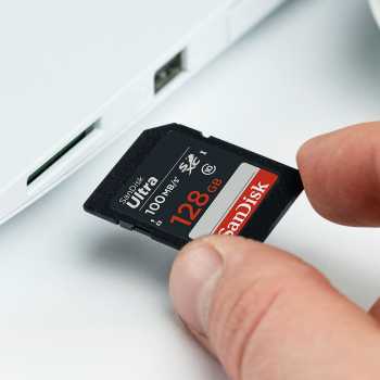 Gambar produk SanDisk Ultra SDHC/XC UHS-I Card Class 10 100MB/s 128GB - SDSDUNR-GN3IN
