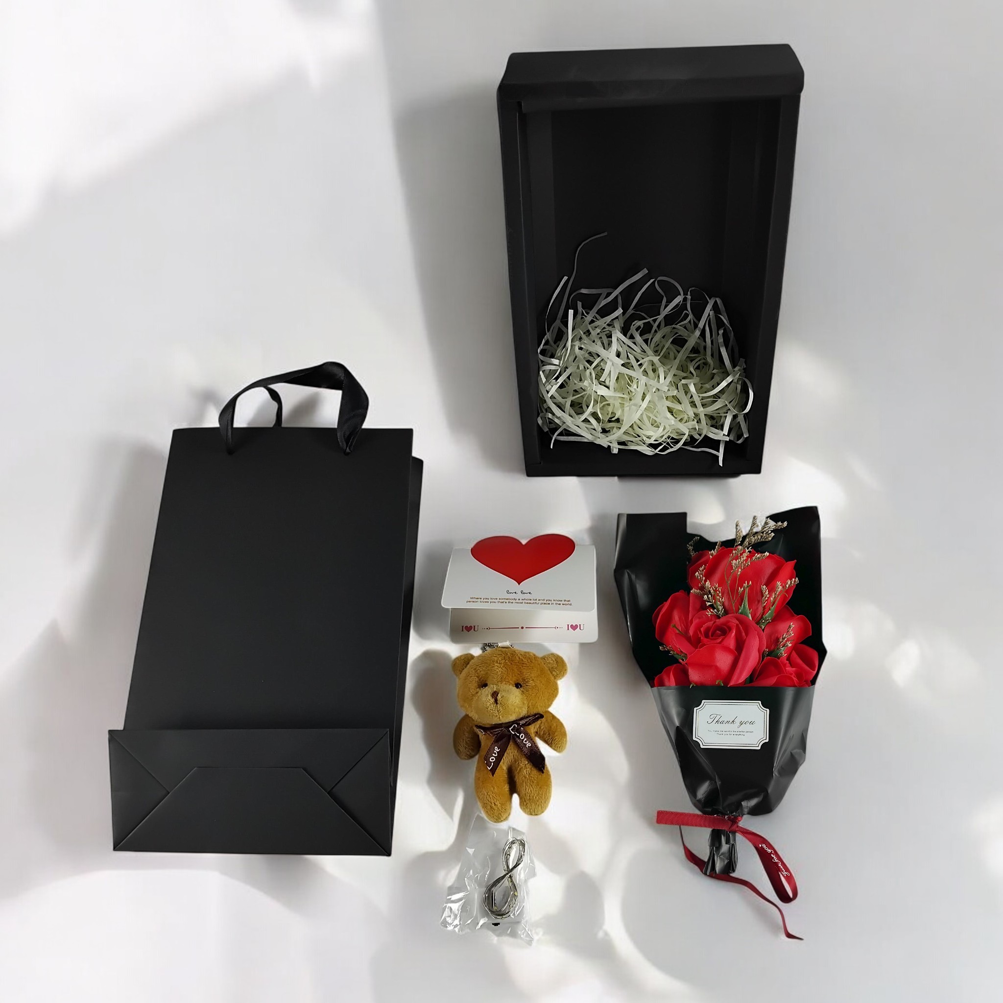 Gambar produk WS Buket Bunga Sabun Mawar Boneka LED String Soap Rose Valentine Gift - WS-07