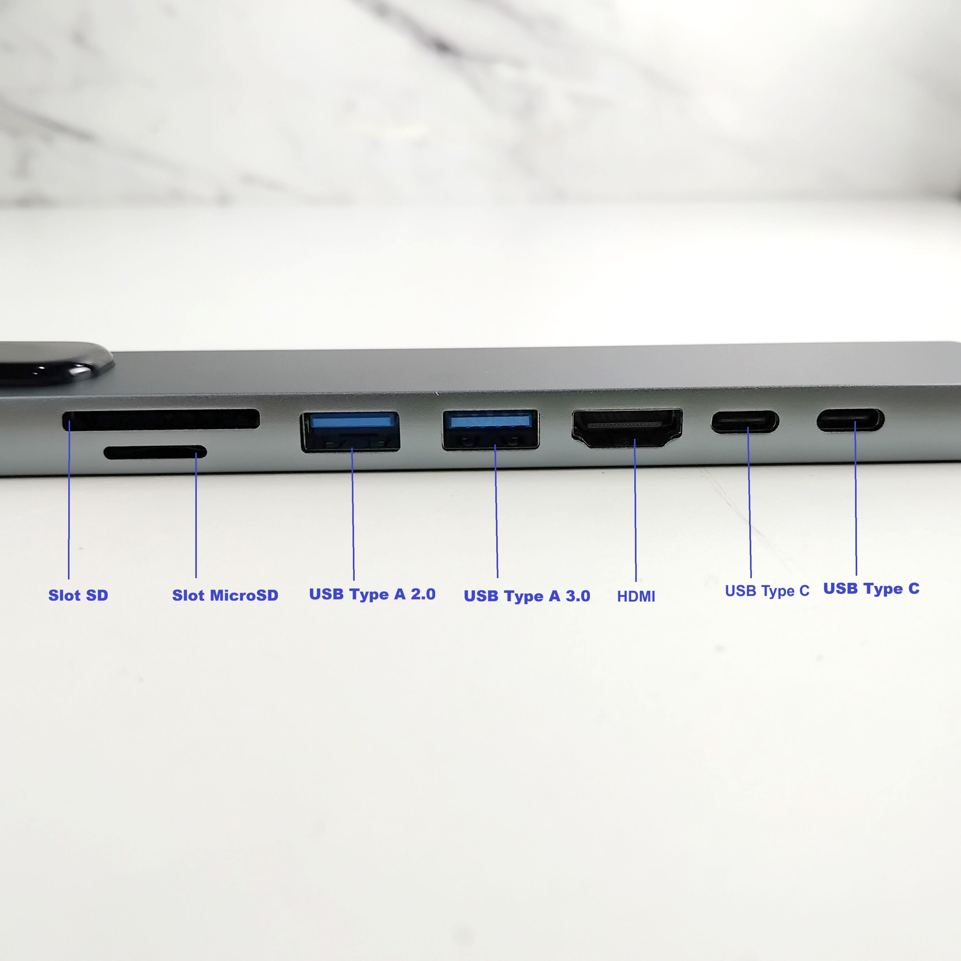 AMMTO USB Hub Type C 8in1 RJ45 HDMI 4K Display Adaptor - K1 Gambar produk AMMTO USB Hub Type C 8in1 RJ45 HDMI 4K Display Adaptor - K1