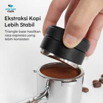 Gambar produk One Two Cups Tamper Kopi Triangle Press Coffee Powder Stainless Steel 58mm - 3153