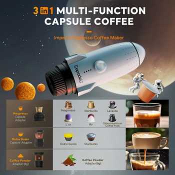 Gambar produk iCafilas Capadeli Nanopresso Coffee Maker Portable 3in1 7800mAh 19 Bar - ME2409