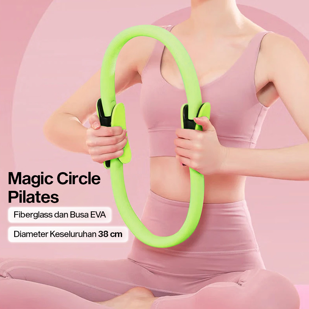 YIWU Magic Ring Resistance Pilates Circle Yoga Fitness 36cm - YW219 Gambar produk YIWU Magic Ring Resistance Pilates Circle Yoga Fitness 36cm - YW219