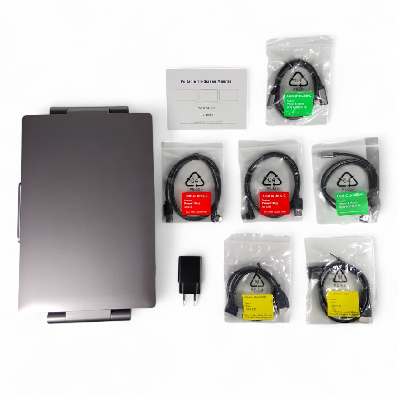 Rospider Portable Monitor Dual Screen Extender 14 Inch IPS FHD - HYX-B90D Gambar produk Rospider Portable Monitor Dual Screen Extender 14 Inch IPS FHD - HYX-B90D