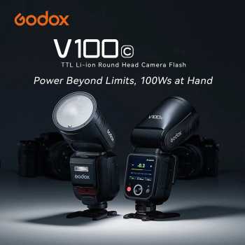 Godox Flash Camera Wireless Touchscreen Global Shutter 100Ws for Canon - V100C