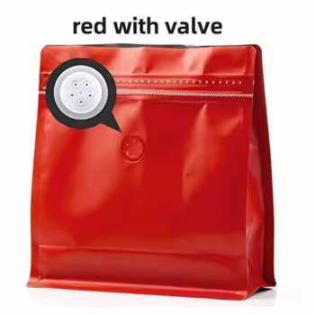 KOFE Kemasan Kopi Standing Pouch Ziplock Flat Bottom with Valve 10 PCS - KF-10