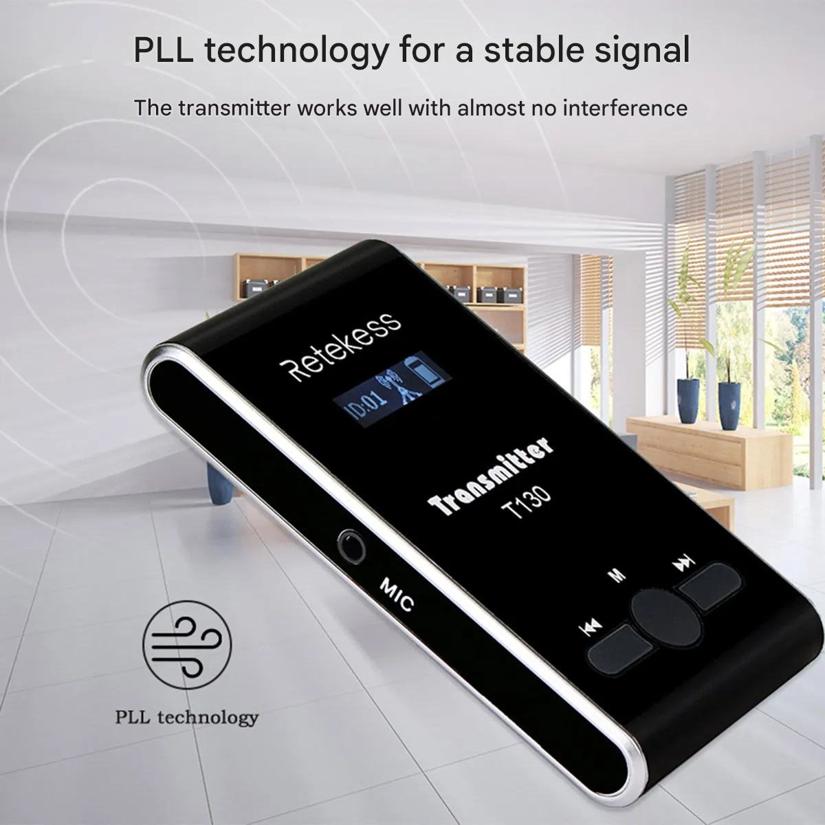 RETEKESS Audio Tour Guide Wireless Transmitter 99 Channel Mic 900mAh - T130 Gambar produk RETEKESS Audio Tour Guide Wireless Transmitter 99 Channel Mic 900mAh - T130