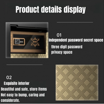 Gambar produk DAY1 Kotak Brankas Dokumen Safe Deposit Box Password Key 38x31x45cm - DA01