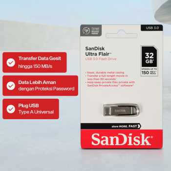 Gambar produk SanDisk Ultra Flair Flashdisk USB 3.0 32GB - SDCZ73