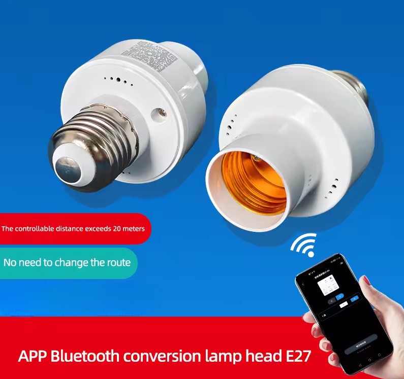 Gambar produk ASLEA Fitting Lampu Soket Pintar Adapter Smart Lamp Bluetooth App E27 - 264N
