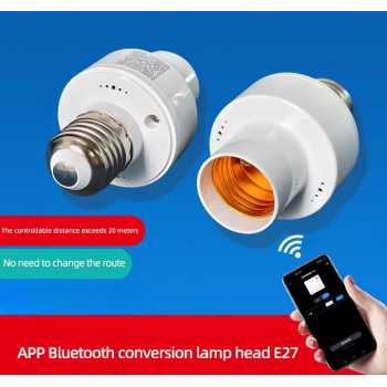Gambar produk ASLEA Fitting Lampu Soket Pintar Adapter Smart Lamp Bluetooth App E27 - 264N