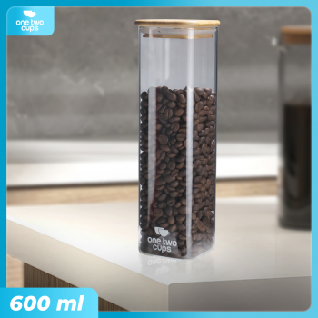 One Two Cups Toples Kaca Penyimpanan Makanan Kedap Udara Storage Jar - HC1019