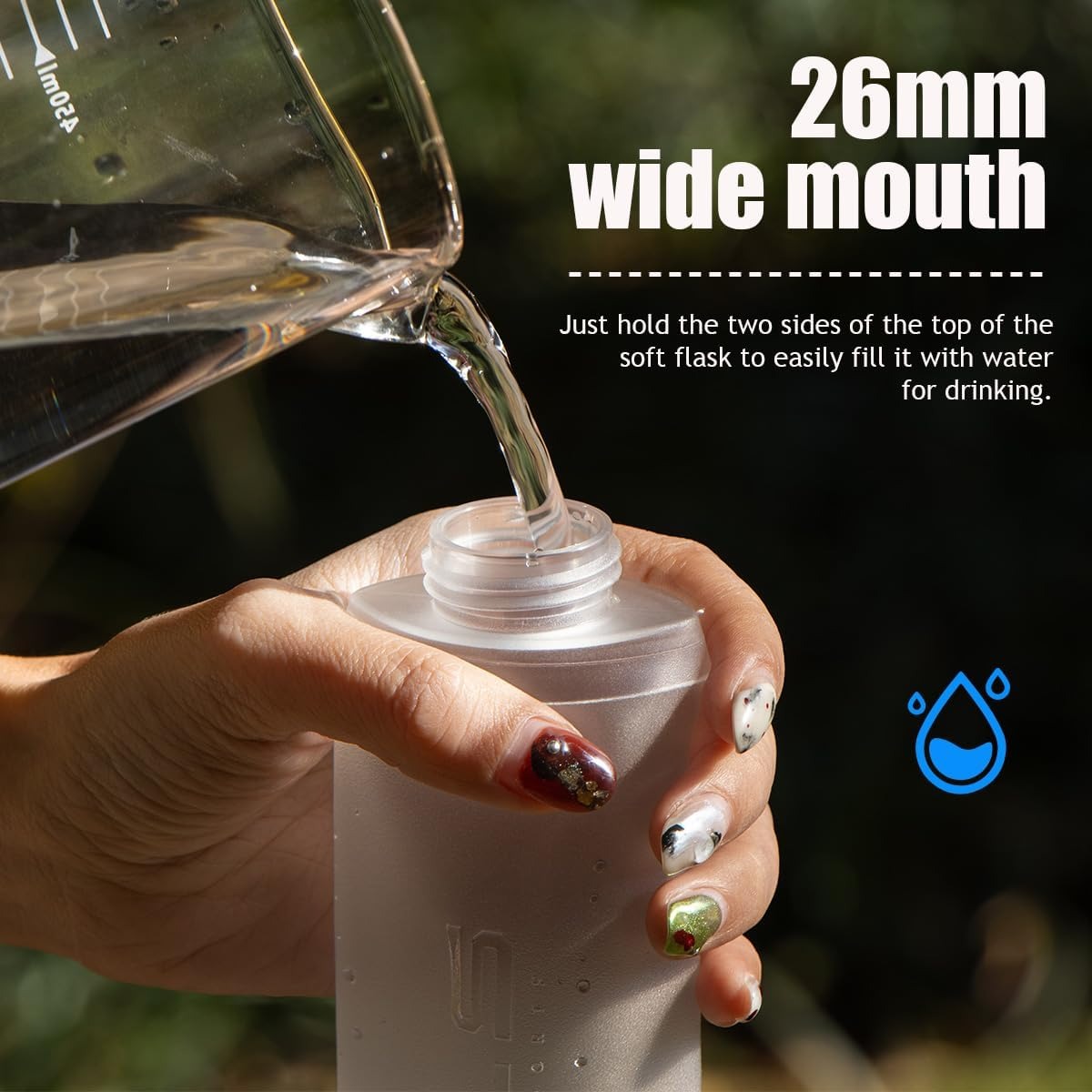 Gambar produk TaffSPORT Botol Minum Lipat Soft Flask Running Water Bottle 500ml - TF-50