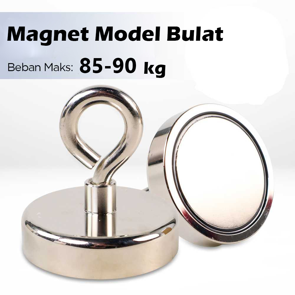 Gambar produk Taffware Strong Neodymium Magnet Model Bulat 48mm 85-90kg - TN6