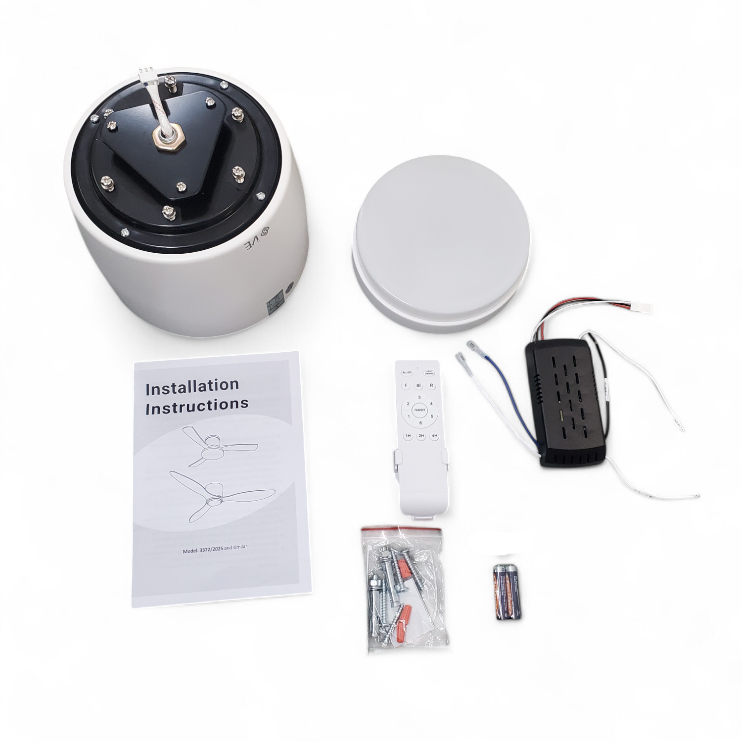 SOVE Kipas Angin Gantung Plafon Ceiling Fan 52 Inch with LED Light - FS2008 Gambar produk SOVE Kipas Angin Gantung Plafon Ceiling Fan 52 Inch with LED Light - FS2008