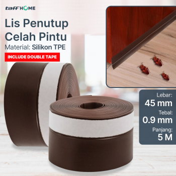 Gambar produk TaffHOME Lis Penutup Celah Pintu Penghalang Debu Door Bottom Seal 45mmx5M - EACC25