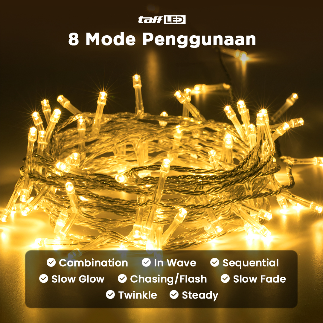 Gambar produk TaffLED Lampu Hias Gorden String Lights Icicle Fairy Waterproof 5M 96 LED - EK-04