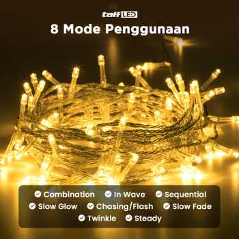 Gambar produk TaffLED Lampu Hias Gorden String Lights Icicle Fairy Waterproof 5M 96 LED - EK-04