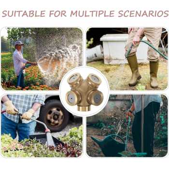 Gambar produk WHISM Sprinkler Spray Nozzle Air Irigasi Taman Brass 4 Holes - WCIC